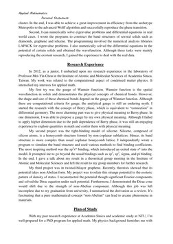 Applied Mathematics PhD Personal Statement | PDF | Applied Mathematics ...