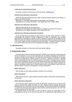 David Gómez Jiménez (02182) 
BATIDORA INDUSTRIAL 
6 / 36 
Listado de los componentes principales 
 
Se pueden consultar en el