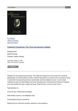The Pragmatic Programmer | PDF