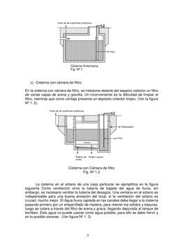 5
 
 
 
B
Filtro
Viene de las superficies colectoras
Cisterna Americana
Fig. Nº 1
 
 
 
 
c) Cisterna con cámara de filtro:
