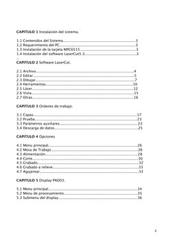 CAPITULO 1 Instalación del sistema.
1.1 Contenidos del Sistema...............................................................