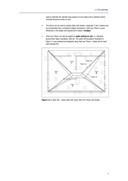 1.1 The essentials 
 
7
used to estimate the ultimate load capacity of such slabs and so optimise and/or 
minimise structur