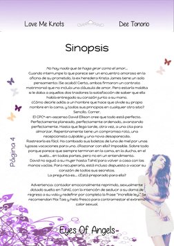Página  44
Página 4 
 
 
Love Me Knots 
  
 
Dee Tonorio 
Eyes Of Angels
Sinopsis 
 
No hay nada que te haga girar como el am