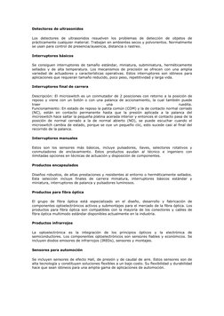 Detectores de ultrasonidos 
Los detectores de ultrasonidos resuelven los problemas de detección de objetos de 
prácticamente