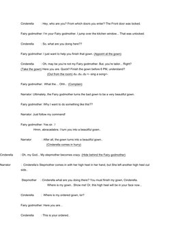 Cinderella         : Hey, who are you? From which doors you enter? The Front door was locked. 
 
Fairy godmother: I’m your Fa