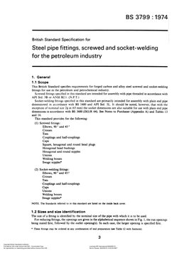 BS 3799 (74) Specification For Steel Pipe Fittings, Screwed and Socket ...