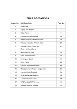 TABLE OF CONTENTS
Chapter No.
Brief Description
Page No.
1.
Introduction
1
2.
Legacy from the past
3
3.
Briti