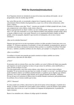 POO for Dummies(Introduction)
En el Siguiente articulo me introduciré en unas de las tareas mas tediosas del mundo , sin ser