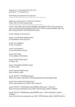 grant all on *.* to 'kmurali'@'192.168.1.201';
grant all on *.* to 'kmurali'@'%';
Grant Grant_priv permission to mysql users: