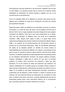 ISFD N° 50 
Perspectiva Pedagógica Didáctica I 
 
8 
Esta aclaración sirve para relativizar el uso del término "didáctica" qu
