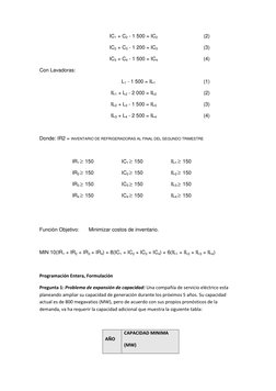 IC1 + C2 - 1 500 = IC2 
 
 
(2) 
 
 
 
 
   IC2 + C3 - 1 200 = IC3 
 
 
(3) 
 
 
 
 
   IC3 + C4 - 1 500 = IC4