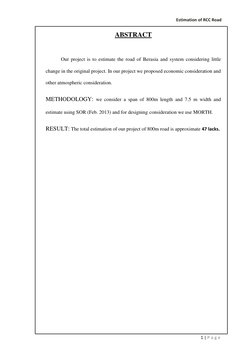 RCC Road Construction Estimation Report | PDF | Concrete | Construction ...