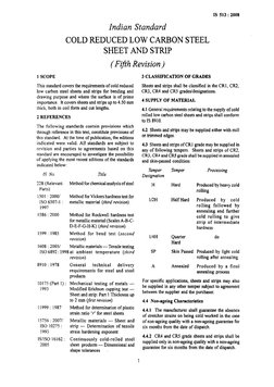 Is 513 Standards | PDF | Sheet Metal | Rolling (Metalworking)