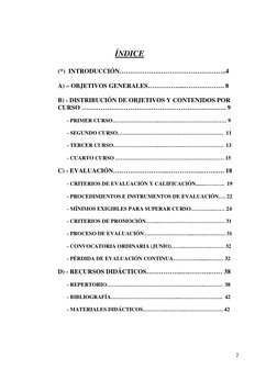 2
ÍNDICE 
 
(*)  INTRODUCCIÓN……………….…………………………..4    
 
A) – OBJETIVOS GENERALES……………...………………. 8 
 
B) - DISTRIBUCIÓN DE O
