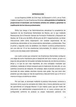 4
INTRODUCCIÓN 
 
La Ley Orgánica 2/2006, de 3 de mayo, de Educación (L.O.E.), en su Título 
I dedica el capítulo VI a las