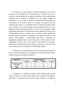 6
Por otro lado, hay que destacar la necesaria adquisición, por parte del 
alumnado, de la valoración de la importancia que