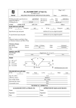 C 
D 
C 
                                    
QA/QC 
 
AL JALHAMI CONT. & Trad. Co. 
Page 1 of 2 
AL KHAFJI, K.S.A 
 
WELDI