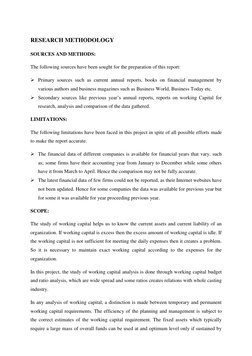 RESEARCH METHODOLOGY 
SOURCES AND METHODS: 
The following sources have been sought for the preparation of this report:  
