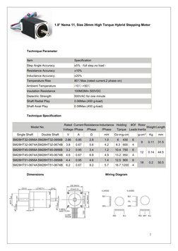 Nema Stepper Motor Specifications Guide | PDF | Electric Current ...