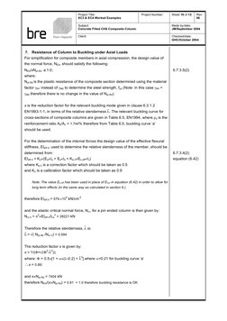 Project Title: 
EC3 & EC4 Worked Examples 
 Project Number: 
 
Sheet 10 of 12 
 
Rev: 
06 
Subject: 
Concrete Filled CHS Comp