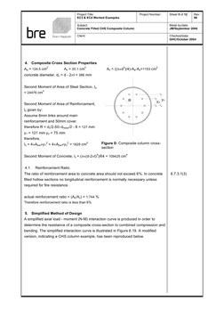 Project Title: 
EC3 & EC4 Worked Examples 
 Project Number: 
 
Sheet 5 of 12 
 
Rev: 
06 
Subject: 
Concrete Filled CHS Compo