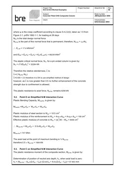 Project Title: 
EC3 & EC4 Worked Examples 
 Project Number: 
 
Sheet 8 of 12 
 
Rev: 
06 
Subject: 
Concrete Filled CHS Compo