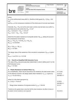 Project Title: 
EC3 & EC4 Worked Examples 
 Project Number: 
 
Sheet 9 of 12 
 
Rev: 
06 
Subject: 
Concrete Filled CHS Compo