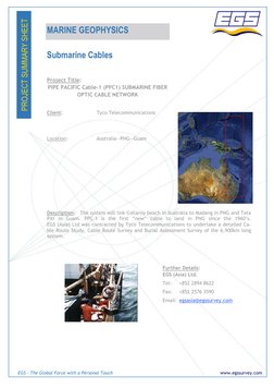 MARINE GEOPHYSICS 
 
EGS - The Global Force with a Personal Touch 
PROJECT SUMMARY SHEET 
www.egssurvey.com 
Client:  
 
Tyco