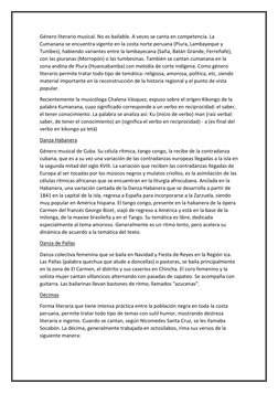 Género literario musical. No es bailable. A veces se canta en competencia. La 
Cumanana se encuentra vigente en la costa