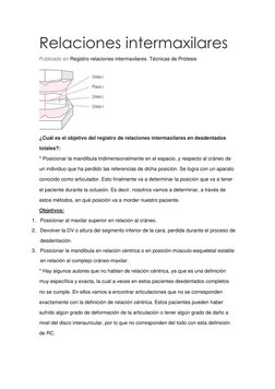 Relaciones intermaxilares 
Publicado en Registro relaciones intermaxilares, (http://tecnicasdentales.com.ar/?cat=174) Técnica