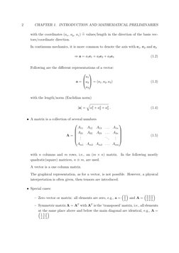 2
CHAPTER 1. INTRODUCTION AND MATHEMATICAL PRELIMINARIES
with the coordinates (ax, ay, az) b= values/length in the direction