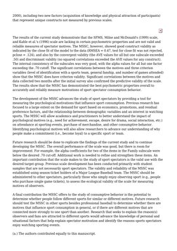 The Motivation Scale For Sport Consumption: Assessment of The Scale's ...