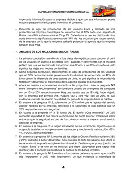 EMPRESA DE TRANSPORTE TURISMO ARMONIA S.A 
 
4 
 
importante información para la empresa debido a que con esa información p