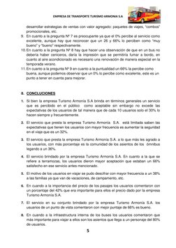 EMPRESA DE TRANSPORTE TURISMO ARMONIA S.A 
 
5 
 
desarrollar estrategias de ventas con valor agregado: paquetes de viajes,