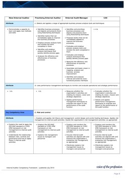 Internal Auditor Competency Framework – published July 2010 
 
 
 
 
Page 8  
 
New Internal Auditor 
Practising Internal A