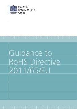 Guidance to 
RoHS Directive 
2011/65/EU 
