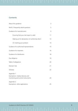 Guidance to RoHS Directive 2011/65/EU
1 
 
 
 
 
 
 
 
 
 
 
 
 
 
 
 
 
 
 
 
 
Contents 
About this guidance 
3  
RoHS 2 fr