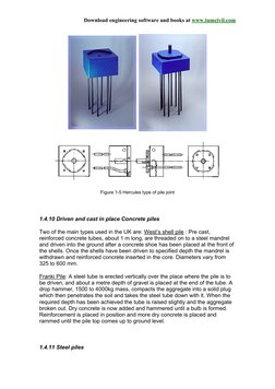 Download engineering software and books at www.tumcivil.com  
 
 
 
Figure 1-5 Hercules type of pile joint  
   
1.4.10 Drive
