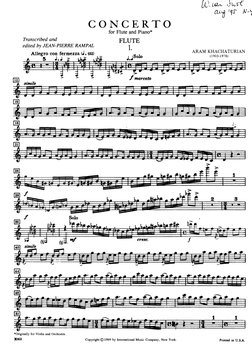 Khachaturian Concerto For Flute | PDF | Musical Compositions
