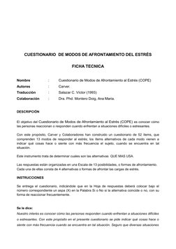 CUESTIONARIO  DE MODOS DE AFRONTAMIENTO DEL ESTRÉS
FICHA TECNICA
Nombre
: 
Cuestionario de Modos de Afrontamiento al Estrés (