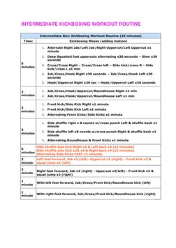 Kick Pad Work Routine Beginner Kickboxing Workout Routine | PDF | Combat | Individual Sports