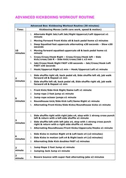Beginner Kickboxing Workout Routine | PDF | Combat | Individual Sports