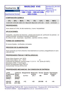 C%        Si%        Mn%         P%          S%         Cr%         Ni%        Mo%
 0,42-0,49  0,15-0,35  0,65-1,10   Max.