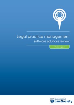 Practice support
Legal practice management
software solutions review
