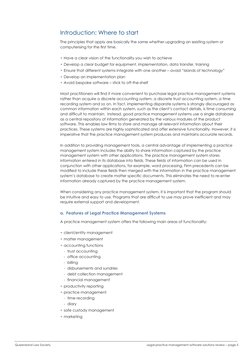 Legal practice management software solutions review – page 5
Queensland Law Society
Introduction: Where to start
The principl