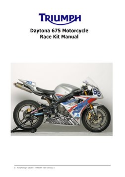 DAYTONA 6人用カタログ・マニュアル Triumph Daytona 675 Raceparts | PDF | Screw | Transportation