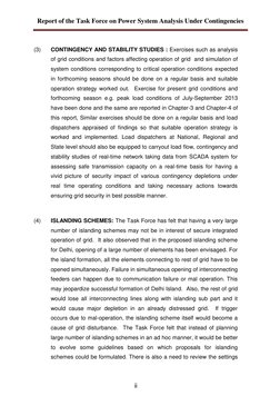 Report of the Task Force on Power System Analysis Under Contingencies 
 
ii 
(3) 
CONTINGENCY AND STABILITY STUDIES : Exerc