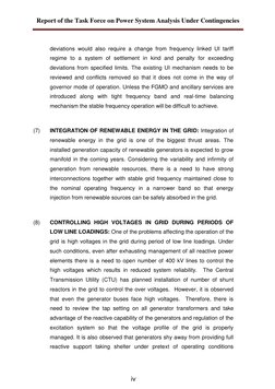 Report of the Task Force on Power System Analysis Under Contingencies 
 
iv 
deviations would also require a change from fr
