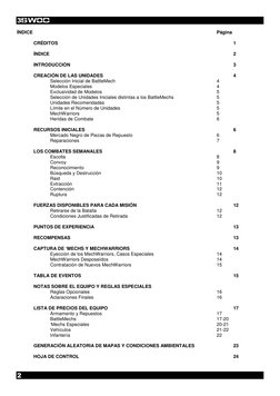 3SWOC 
2 
 
ÍNDICE  
 
 
 
 
 
 
 
 
 
 
Página 
 
CRÉDITOS 
 
 
 
 
 
 
 
 
 
 
1 
 
 
ÍNDICE  
 
 
 
 
 
 
 
 
 
 
2 
 
 
I