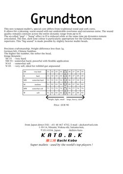 Kato Timpani Mallets Overview | PDF | Leisure | Entertainment Kato Timpani Mallets Overview | PDF | Leisure | Entertainment